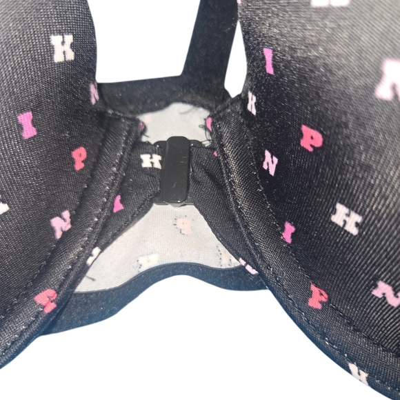 PINK Victoria's Secret Wear Everywear T-Shirt Bra, 36C Logo Print - Picture 5 of 8